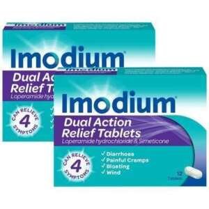 Imodium Dual Action Relief Tablets 12’s