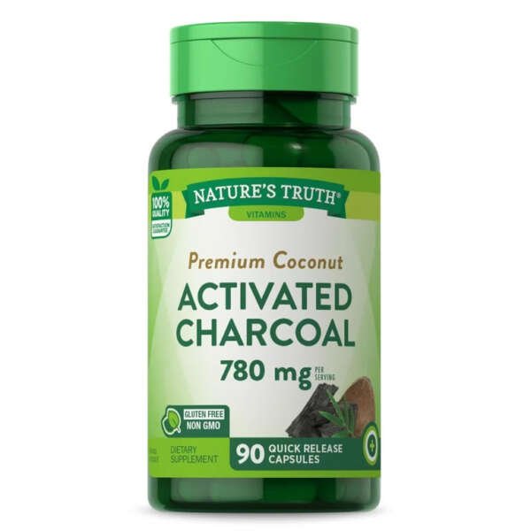 Nature’s Truth Activated Charcoal 780mg Quick Release capsules 90’s