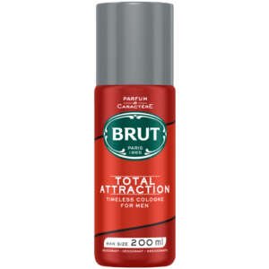 BRUT Aerosol Deodorant Body Spray Total Attraction 200ml