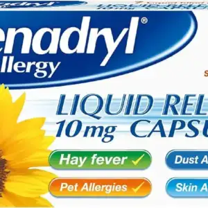 Benadryl Allergy Liquid Release Capsules 10mg 7’s