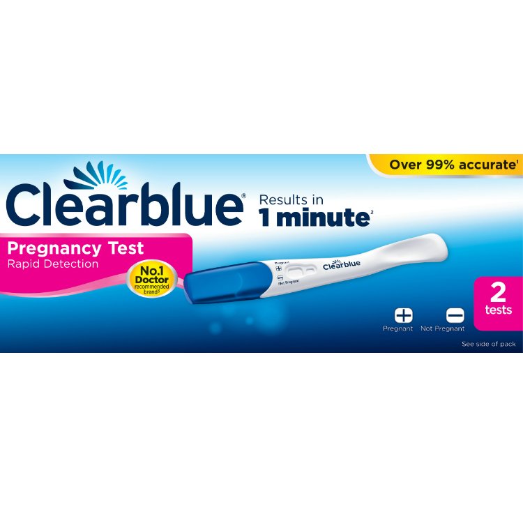 Clearblue Rapid Pregnancy Test Kit 2 Test Pack