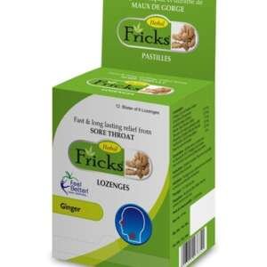 Fricks Ginger Lozenges 72’s