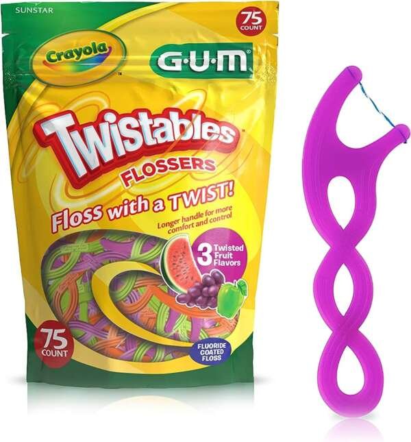GUM Crayola Twistables Flossers 75’s