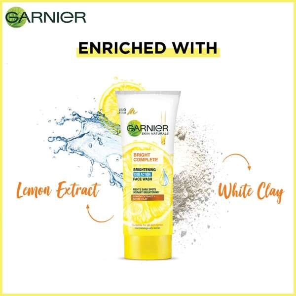 Garnier Bright Complete BRIGHTENING DUO ACTION Face Wash 100g - Image 5