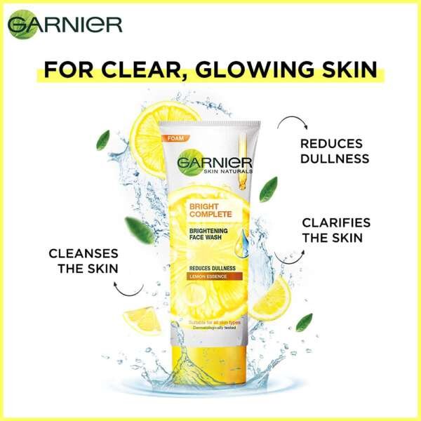 Garnier Bright Complete Brightening Facewash Foam 100g - Image 4