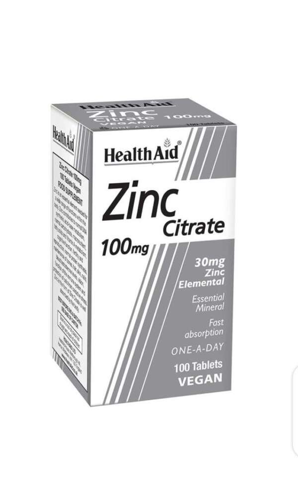 HealthAid Zinc Citrate 100mg Tablets 100’s