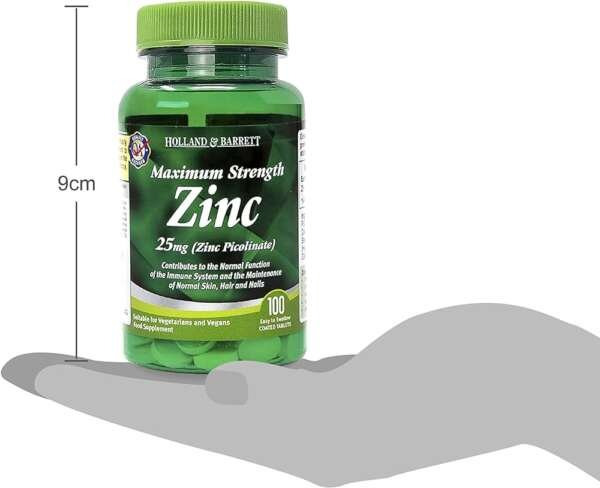 Holland & Barrett Maximum Strength Zinc Picolinate 25mg Tablets 100’s