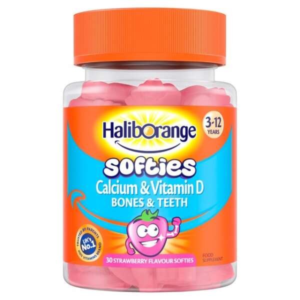 Haliborange-Calcium & Vitamin D Strawberry Softies 30’s For Kids 3-12 yrs