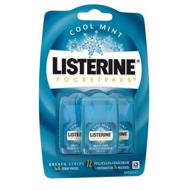 Listerine Coolmint Pocketpaks FreshBreath Strips 72’s