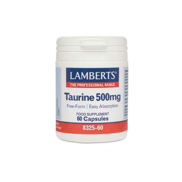Lamberts Taurine 500mg Capsules 60’s