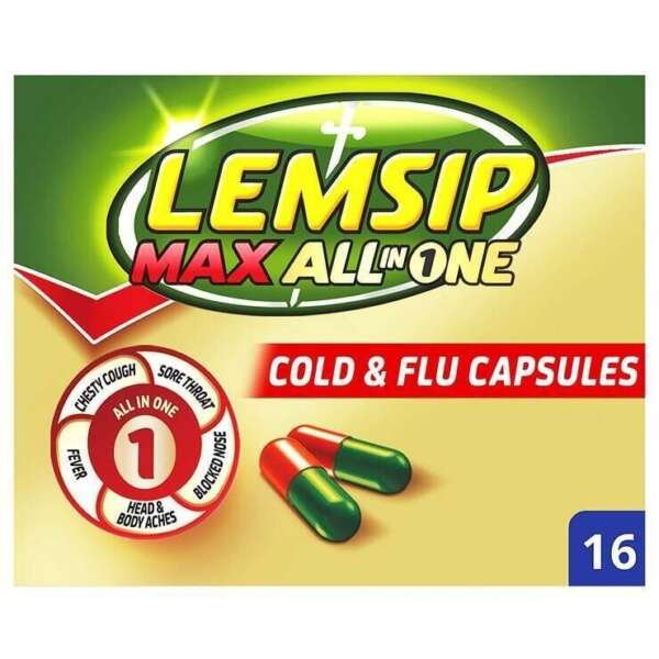 Lemsip Max All In One Cold & Flu Capsules 16’s