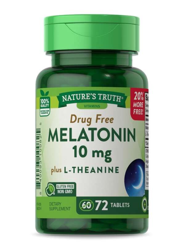 Nature’s Truth Melatonin 10mg plus L-Theanine tablets 72’s