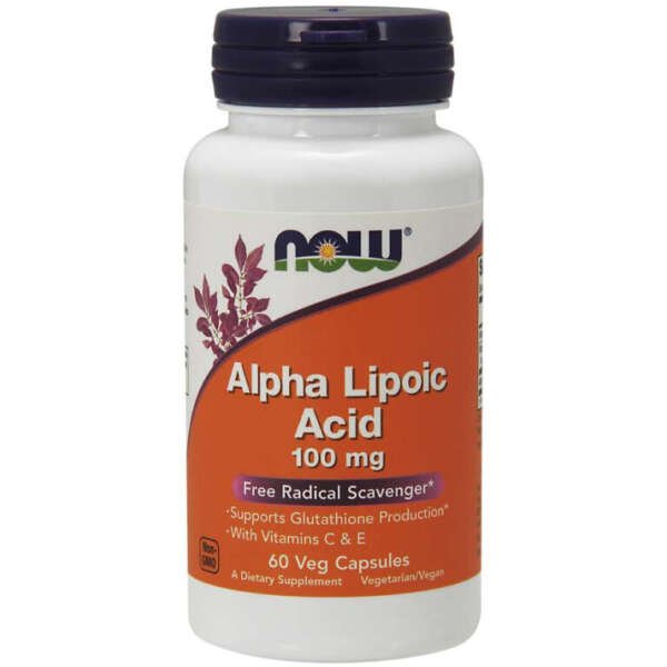 Now Alpha Lipoic Acid 100mg – 60 Veg Capsules