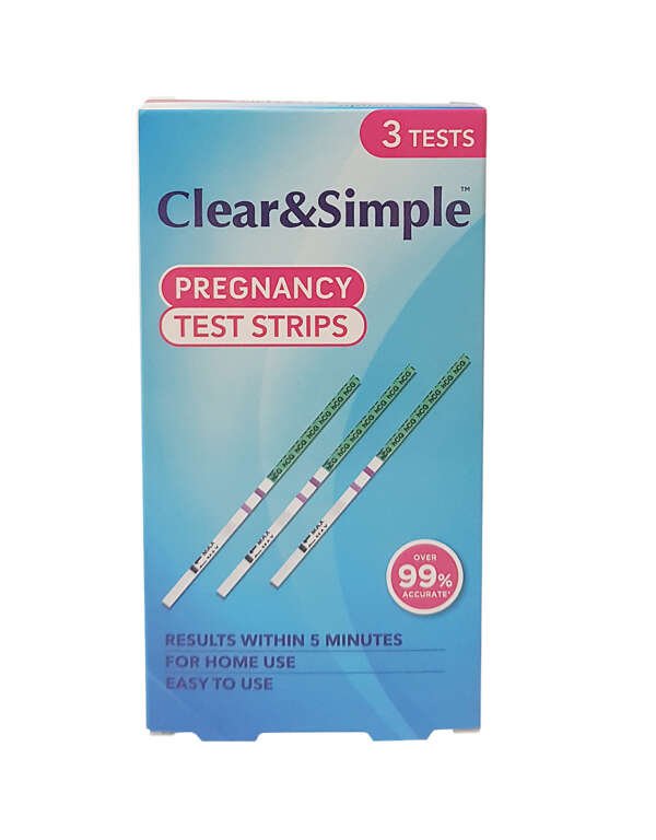 Clear & Simple Pregnancy Test Strip 3’s