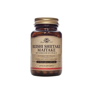 Solgar Reishi Shiitake Maitake Mushroom Extract Vegetable Capsules 50’s
