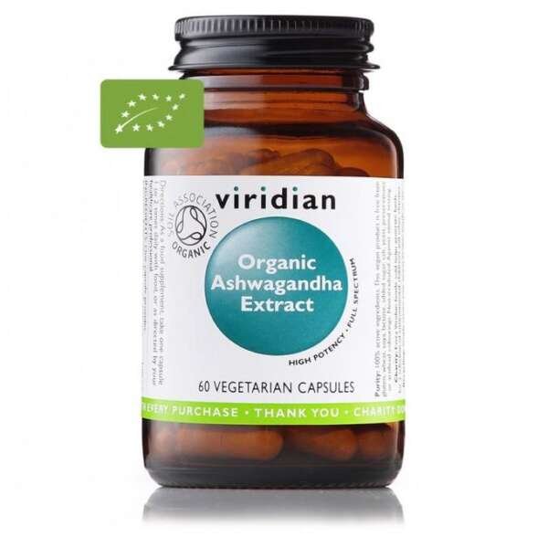 VIRIDIAN Ashwagandha Extract 300mg Organic Vcaps 60’s