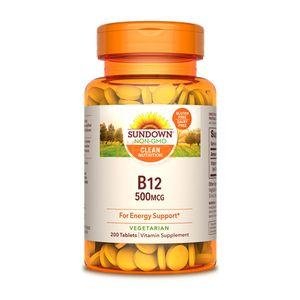 Sundown naturals, Vitamin B12 500mcg Tablets 200’s