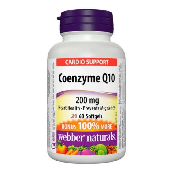 Webber Naturals Co-enzyme Q10 200mg softgels 60’s