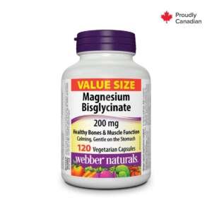 Webber Naturals Magnesium Bisglycinate 200mg Veg Capsules 120’s