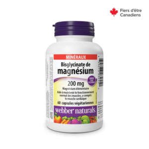 Webber Naturals Magnesium Bisglycinate 200mg Veg Capsules 60’s