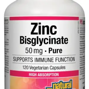 Natural Factor – Zinc Bisglycinate 50 mg – 120 vcap
