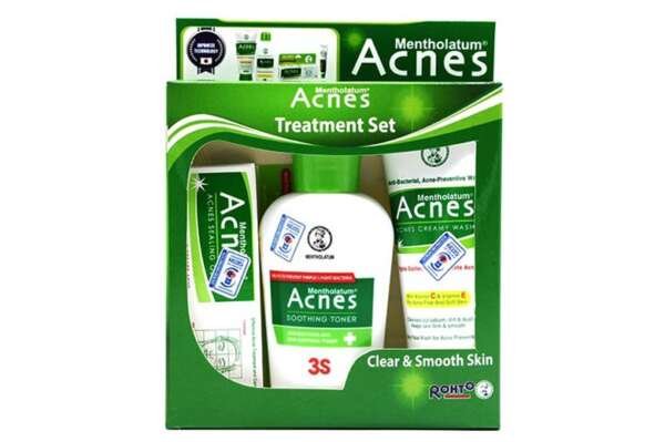Acnes treatment set (Acnes Creamy Wash/Acnes soothing toner/Sealing Gel)