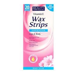 Beauty Formulas Vitamin E Wax Strips 20’s