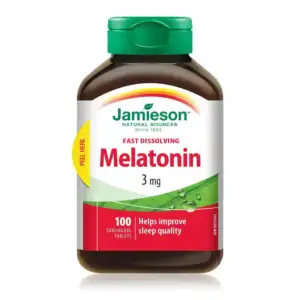 Jamieson Melatonin 3mg Fast Dissolving Tablets 100’s