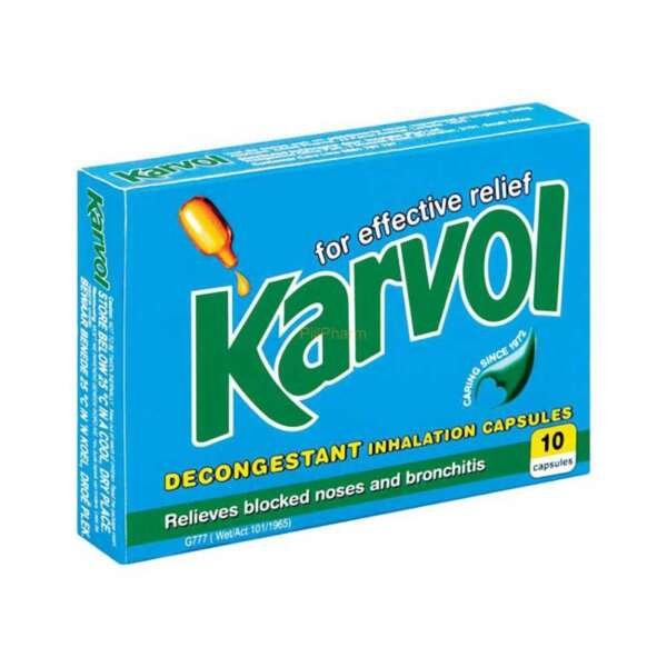 Karvol decongestant capsules 10’s