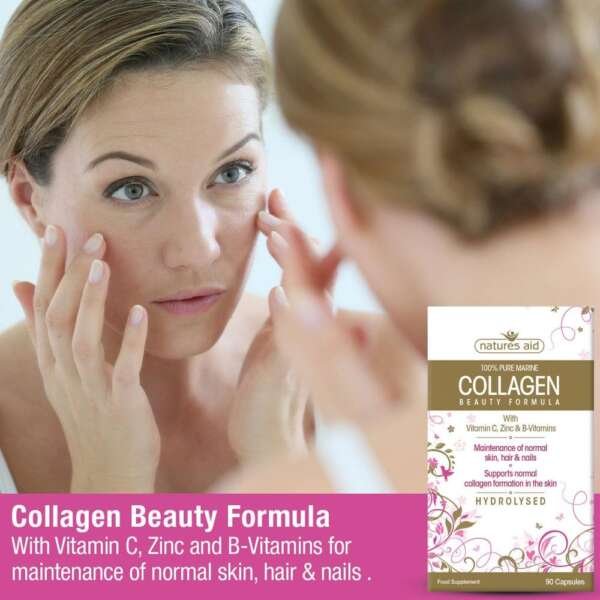 Natures Aid Collagen Beauty Formula Capsules 90’s - Image 3