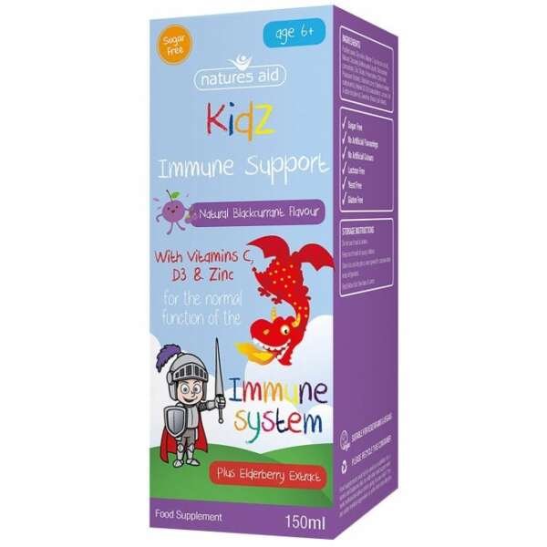 Natures Aid Kidz Immune Support – Vitamin C, D3, Zinc 150ml