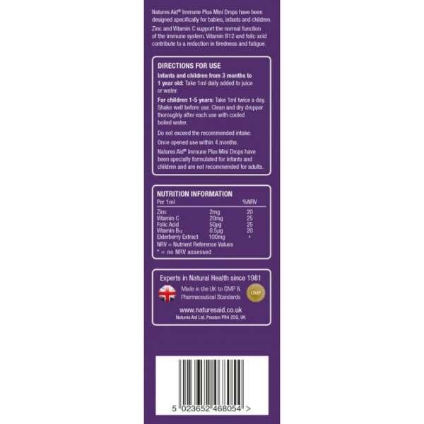Natures Aid Mini Drops Immune Plus 50ml - Image 2