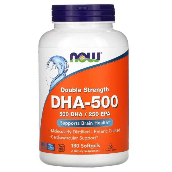 Now DHA-500, Double Strength – 180 Softgels
