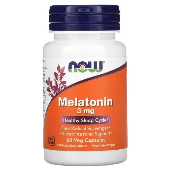 NOW Foods Melatonin 3 mg Veg Capsules 60’s