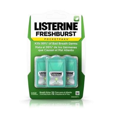Listerine FreshBurst Pocketpaks FreshBreathStrips72’s